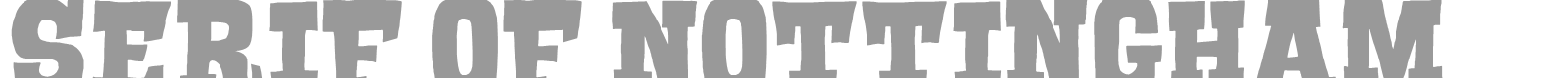 Font Serif of Nottingham